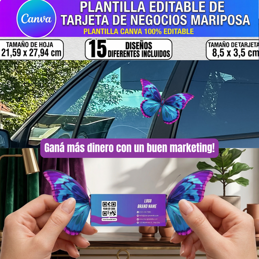 Tarjetas Plegables Mariposa