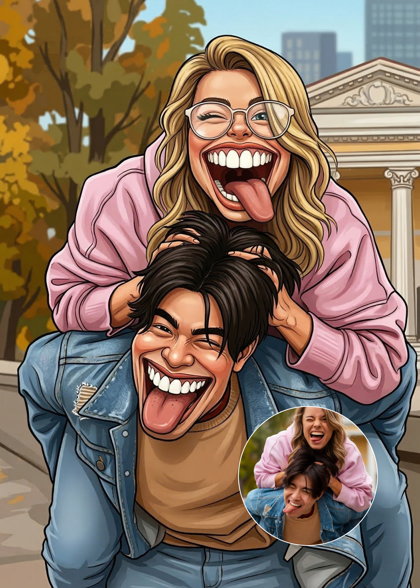Retrato Ilustrado Caricatura Humorística Personalizado