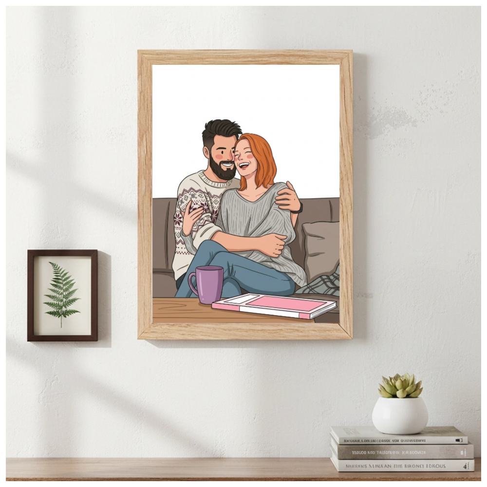 Retrato Ilustrado Minimalista Personalizado