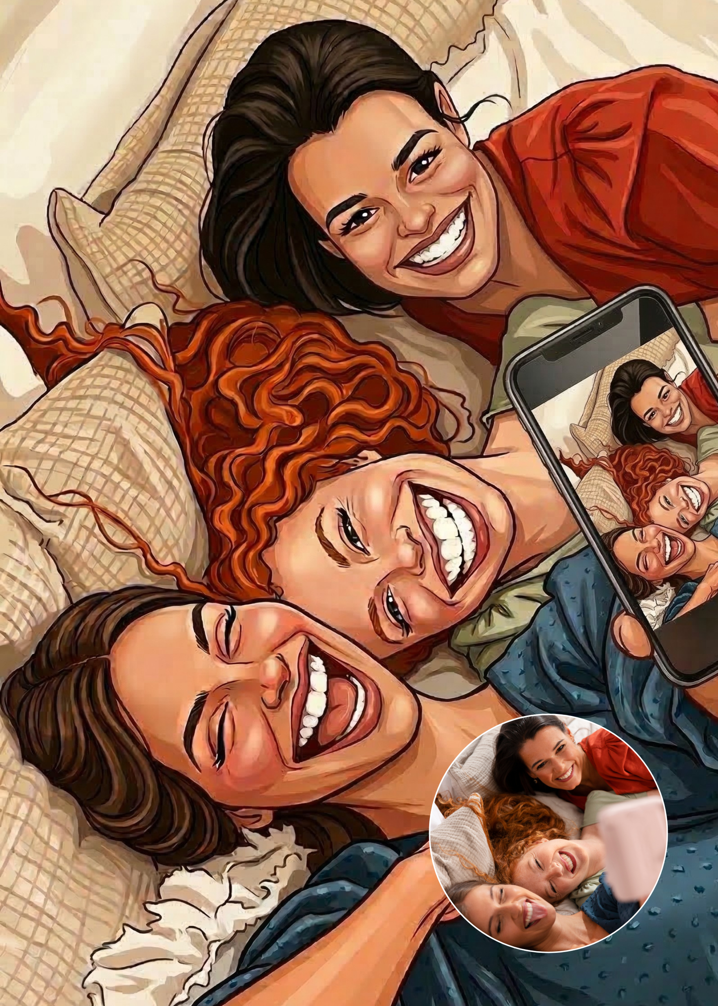 Retrato Ilustrado Caricatura Humorística Personalizado