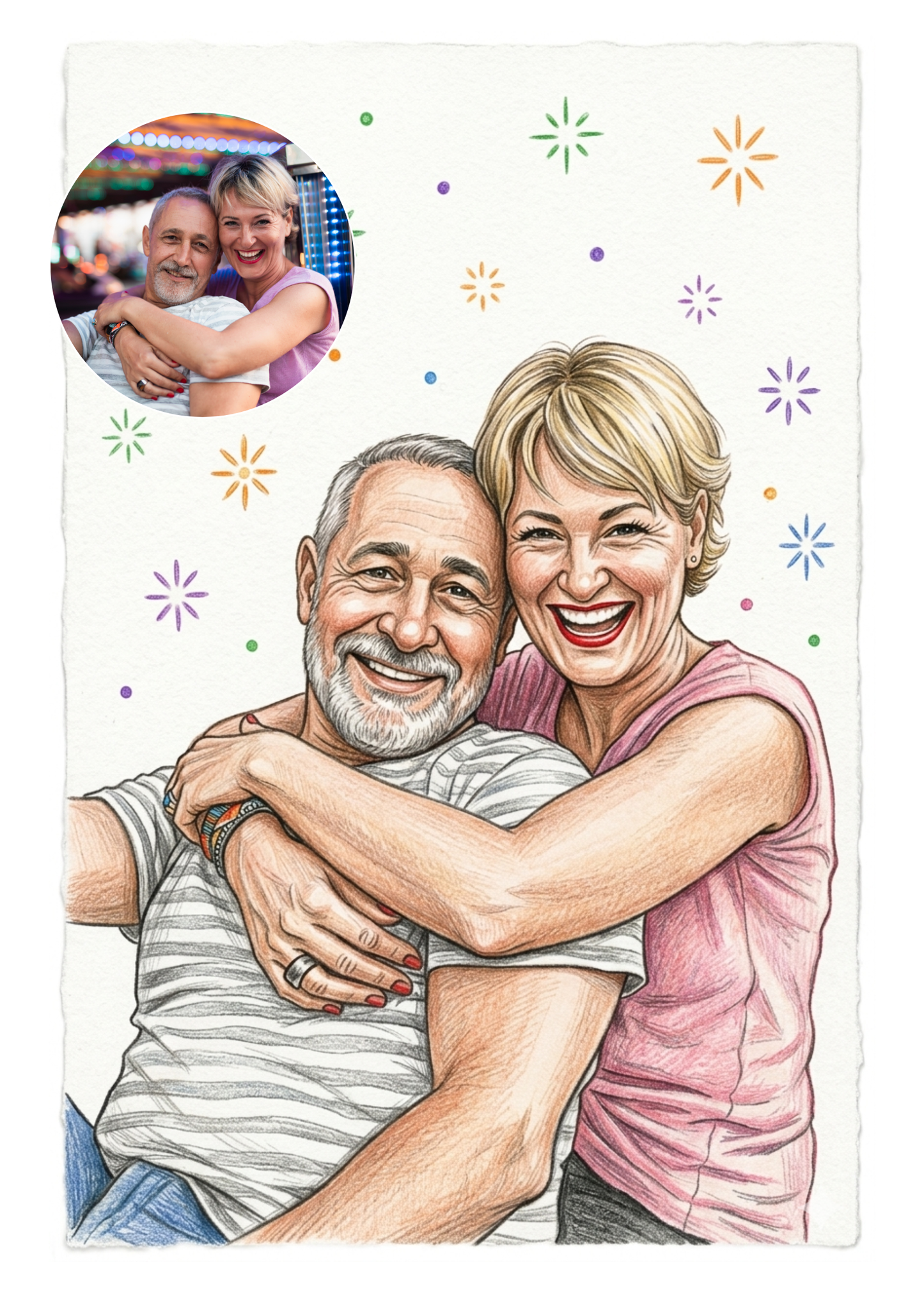 Retrato Ilustrado Realista Personalizado