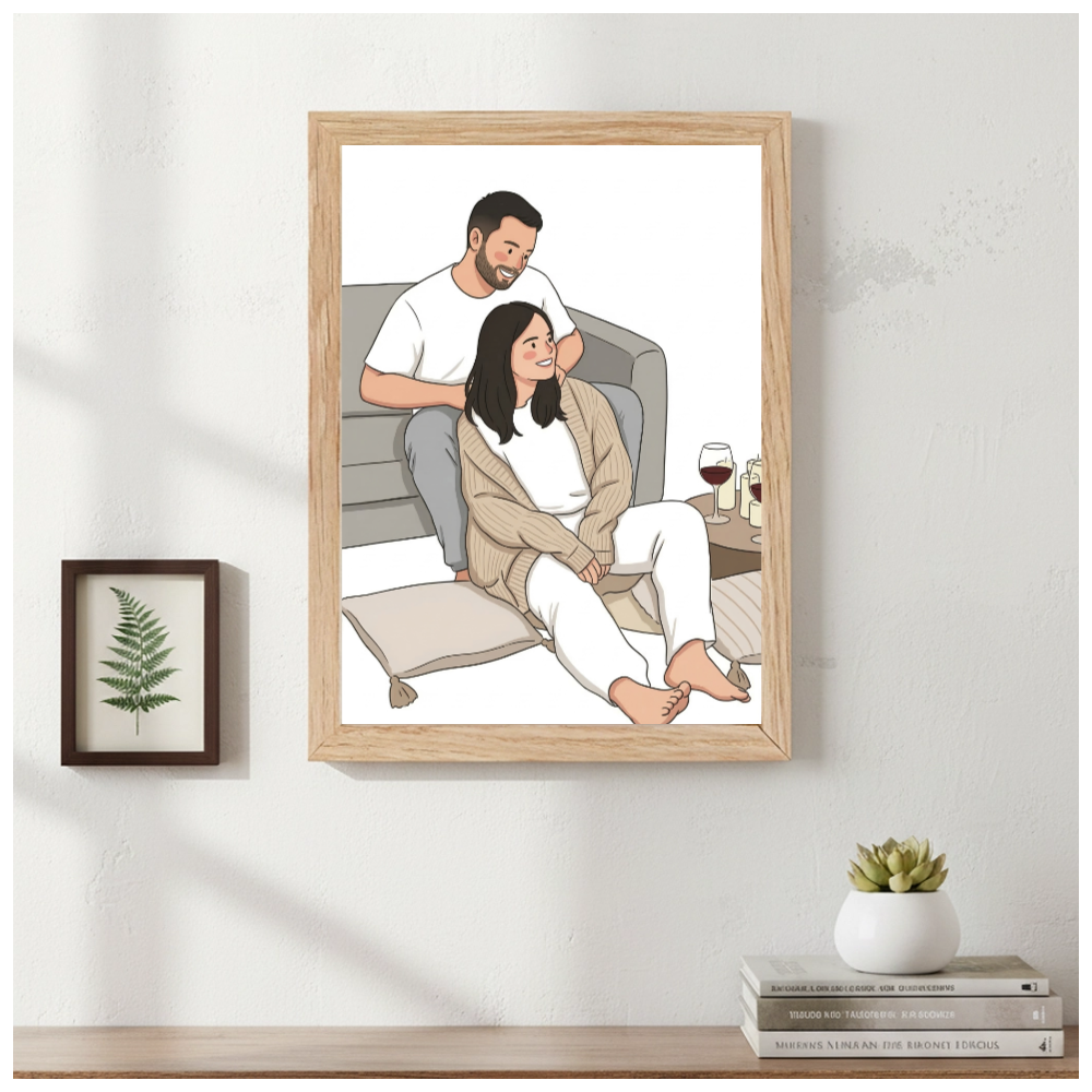 Retrato Ilustrado Minimalista Personalizado
