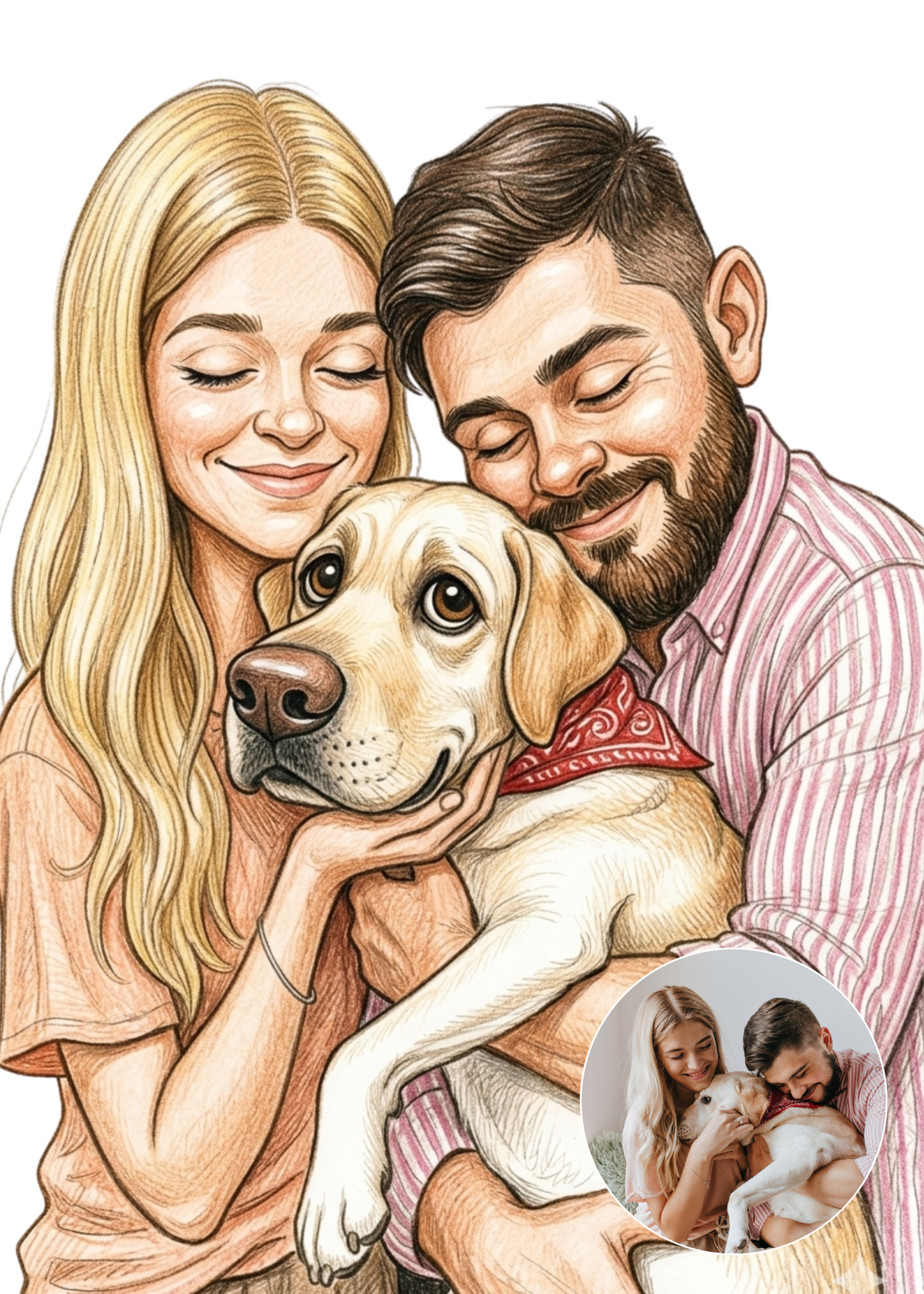 Retrato Ilustrado Realista Personalizado