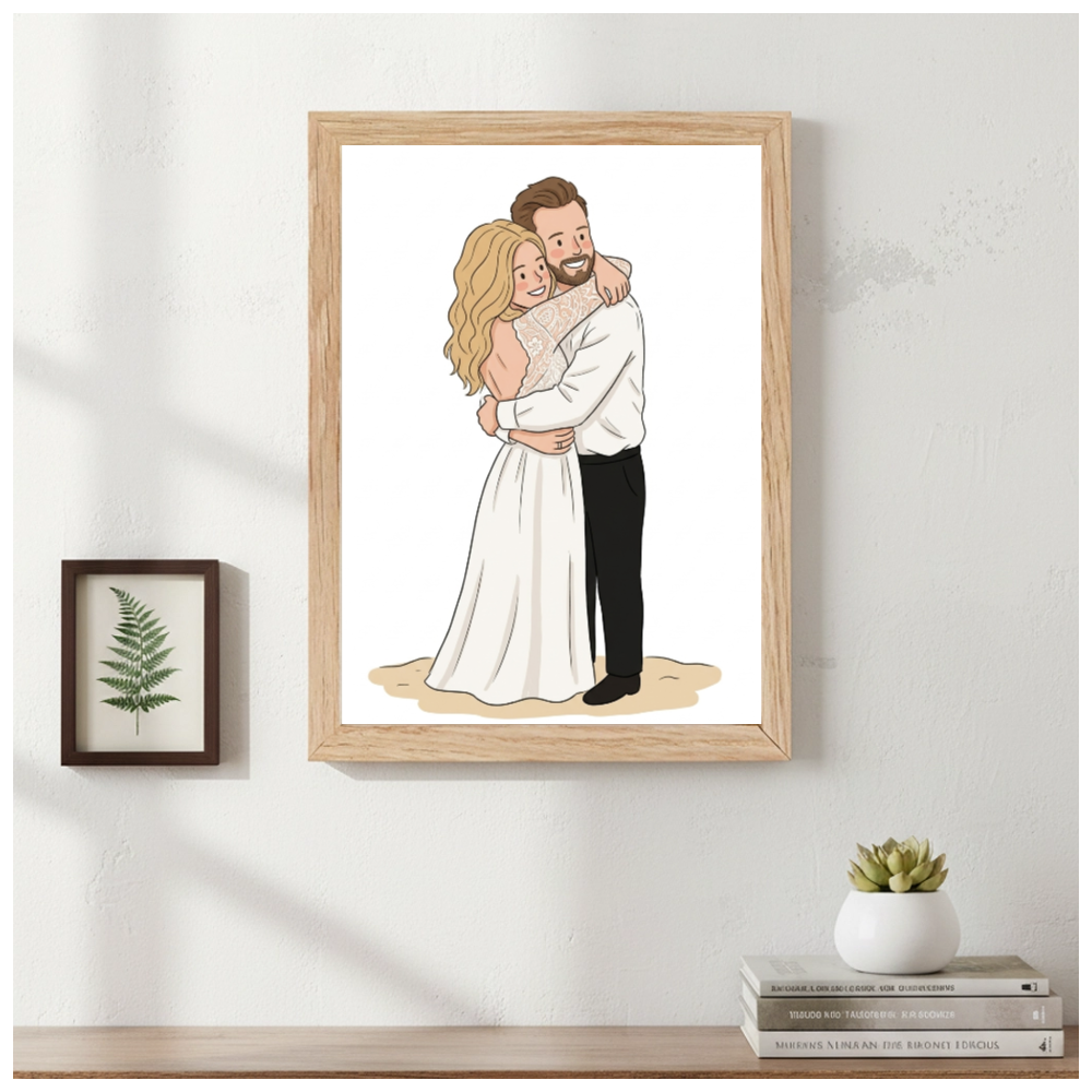 Retrato Ilustrado Minimalista Personalizado
