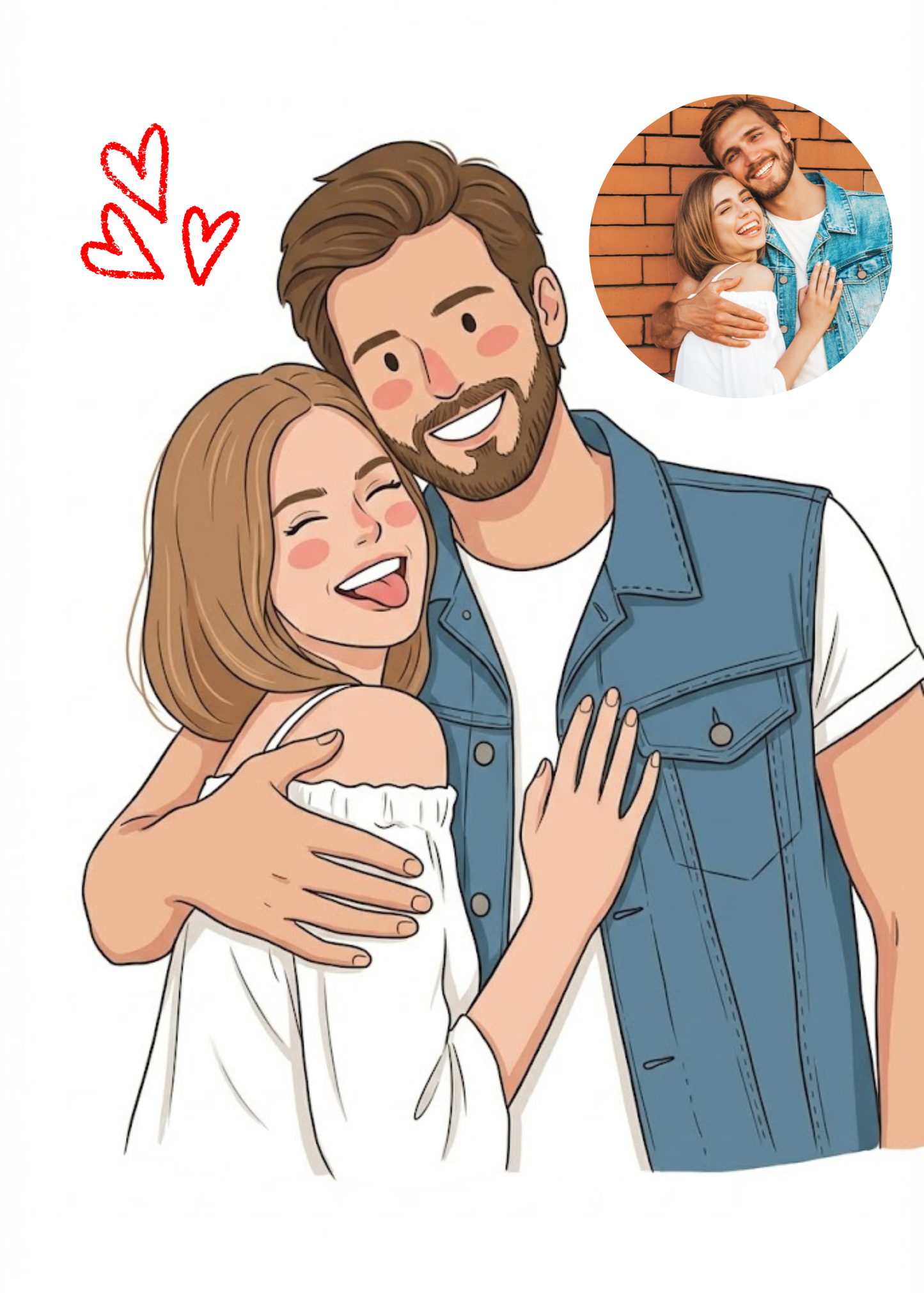 Retrato Ilustrado Minimalista Personalizado