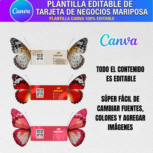 Tarjetas Plegables Mariposa