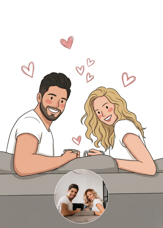 Retrato Ilustrado Minimalista Personalizado