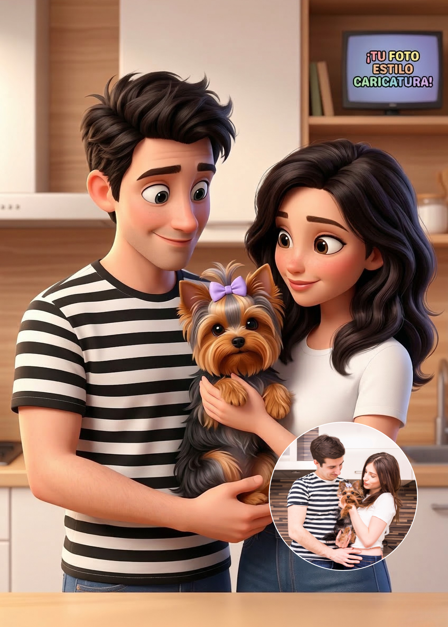Retrato Ilustrado Caricatura 3D Pixar Personalizado