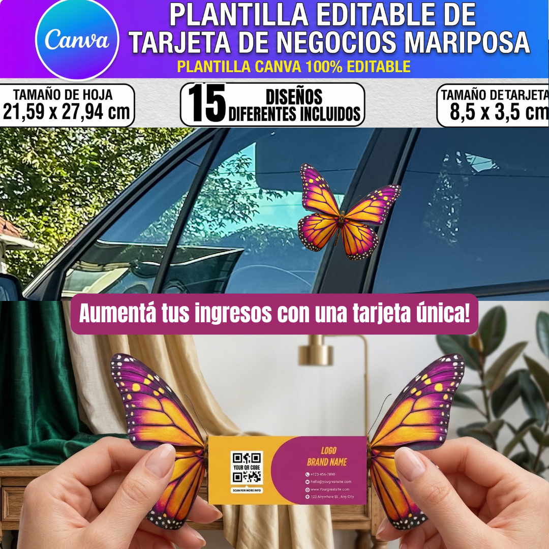 Tarjetas Plegables Mariposa