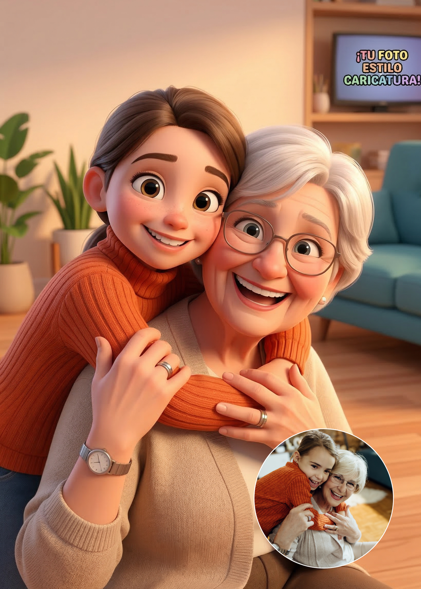 Retrato Ilustrado Caricatura 3D Pixar Personalizado