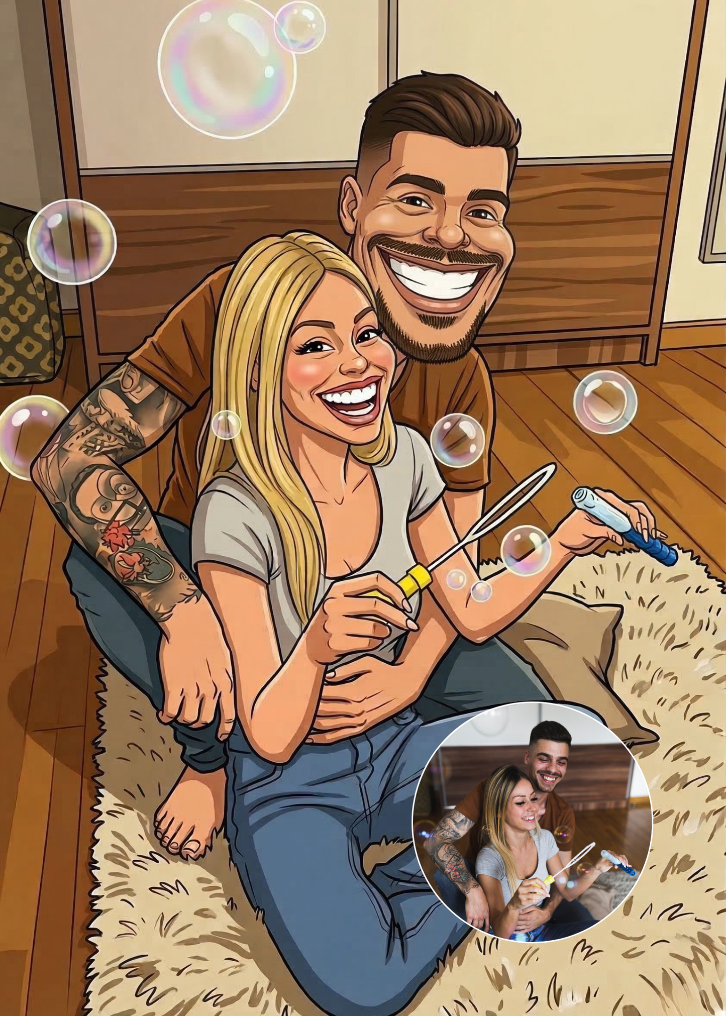 Retrato Ilustrado Caricatura Humorística Personalizado