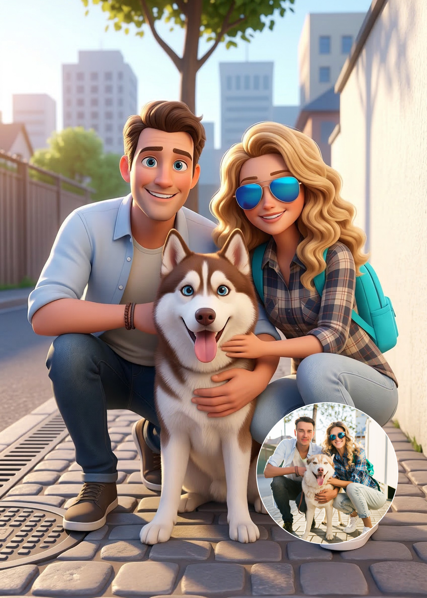 Retrato Ilustrado Caricatura 3D Pixar Personalizado