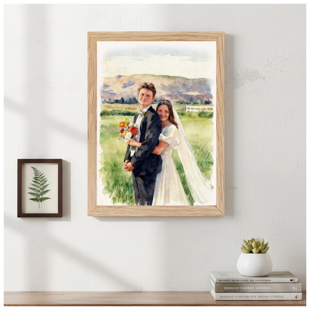 Retrato Ilustrado Acuarela Personalizado