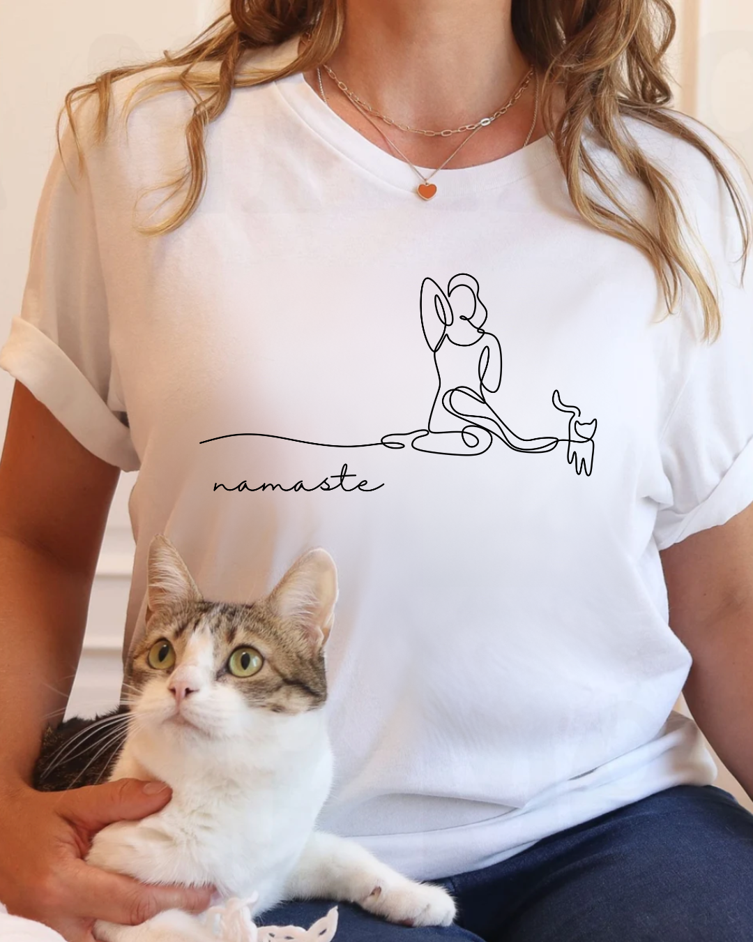 Remera Yoga #15 | Namaste Gatito