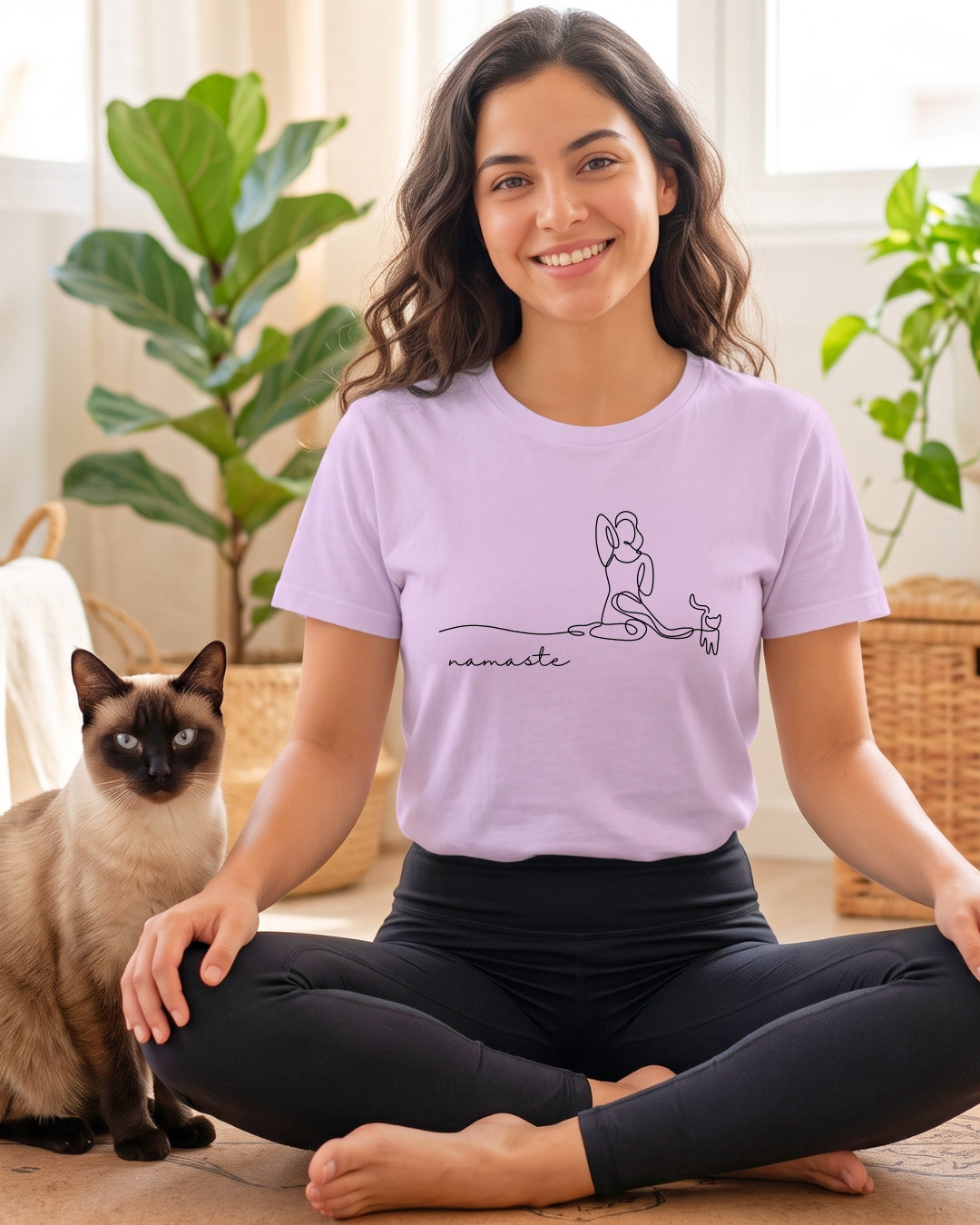 Remera Yoga #15 | Namaste Gatito