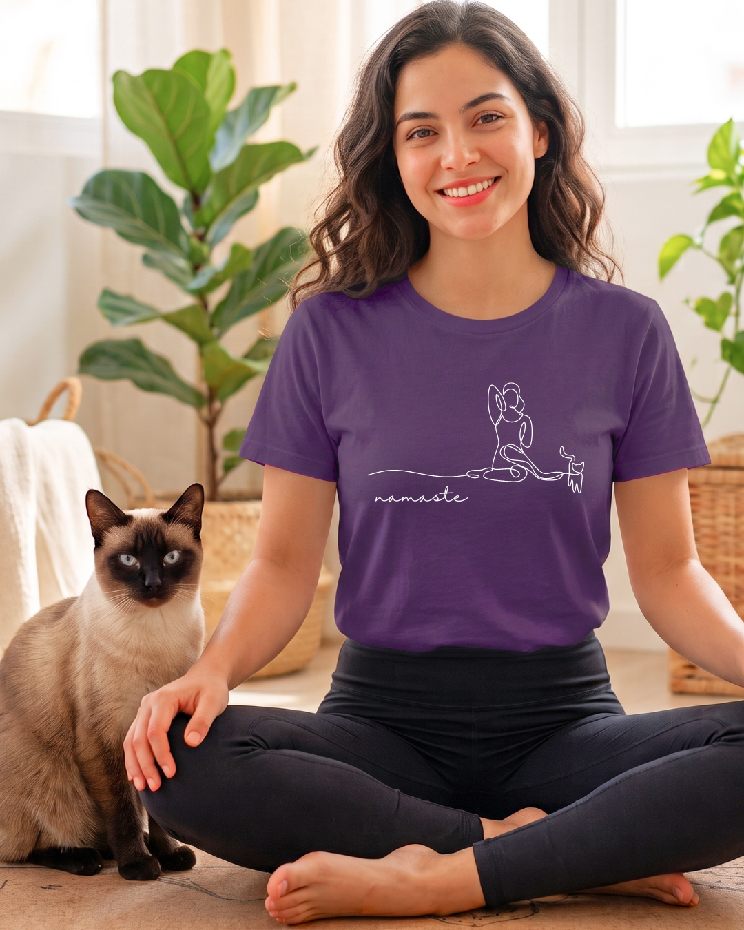 Remera Yoga #15 | Namaste Gatito
