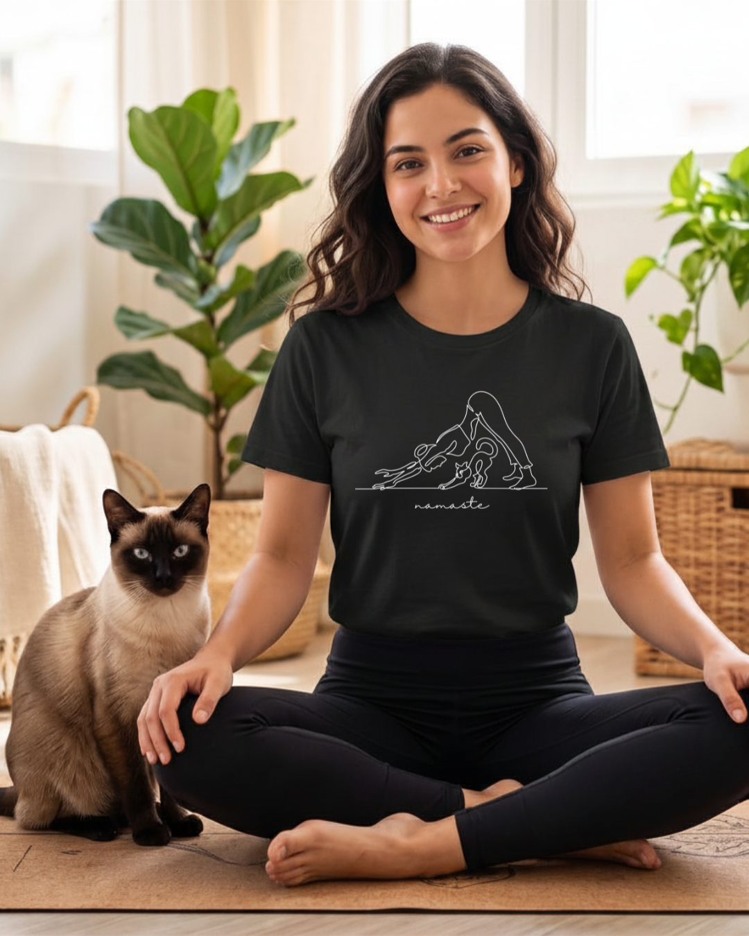 Remera Yoga #9 | Namaste Gatito