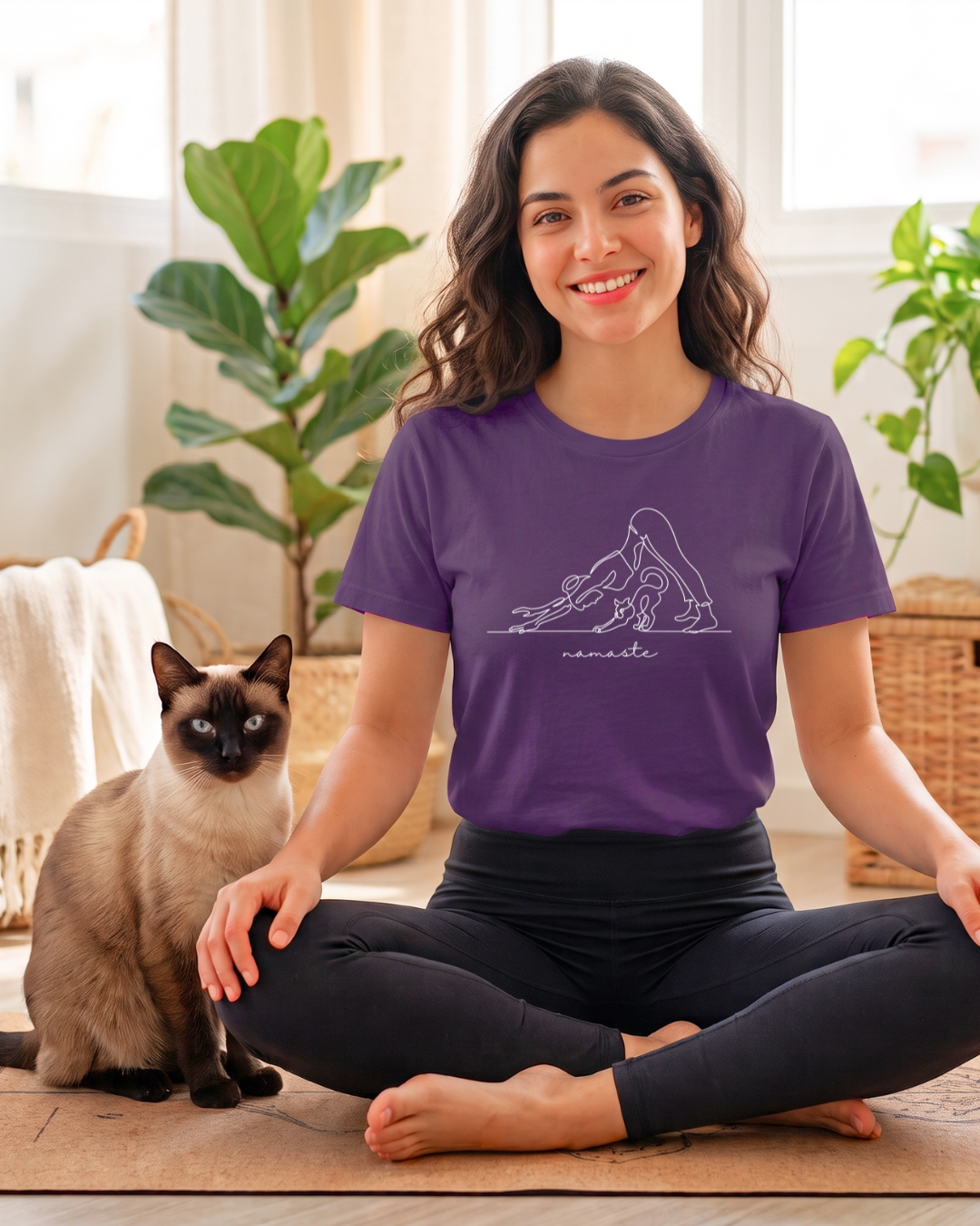 Remera Yoga #9 | Namaste Gatito